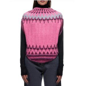 MM6 Maison Margiela Sleeveless Contrast Knit Top